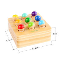Juguete Educativo De Madera Montessori Para Niños Juguetes De Desarrollo Sensorial Y Práctica De Cilindros Y Agujeros Edad Recomendada 3-12 Años - details 3