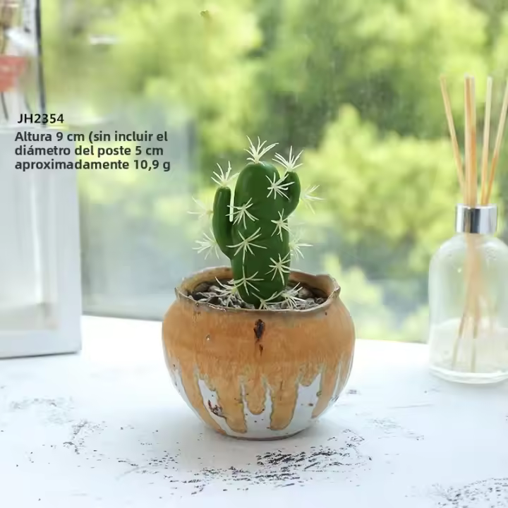 Adorno De Eje Artificial De Eje Felpudo DIY Micro Paisaje Tropical Plantas Suculentas Realistas Decoración Para Hogar Y Oficina - 1