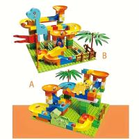 Juego De Construcción De Bloques STEM Dinosaurio Parque Set De Laberinto Para Niños Regalo De Cumpleaños/Fiesta Bloques De Carril De Bolas Educativos Para La Primer Infancia - details 3