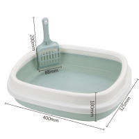 Juego De Inodoro Para Mascotas Perro Gato Plástico Entrenamiento Caja De Arena Con Palita Anti-Salpicaduras Aseo Toilette Para Mascotas - details 1