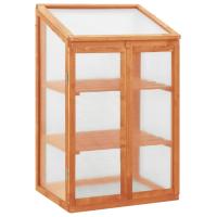 vidaXL Madera de Abeto Invernadero 60x45x100 cm Jardinero Plantas Patio Jardín Color Gris,  orange, y mas - details 1