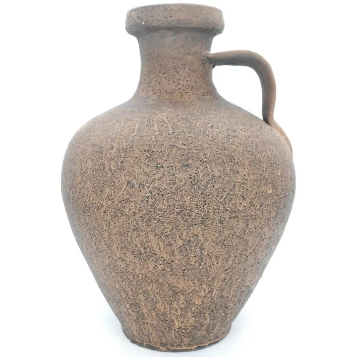 Cantaro tradicional artesanal de barro rustico hecho a mano 40 alto x 27 cm ancho - 1