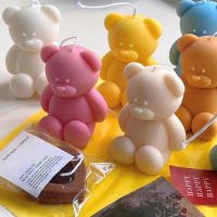 Molde De Velas De Silicona 3D Oso Cartoon Lindo Para Hornear Hacer Sabores Y Cubos De Hielo Kit De Regalo Para Cumpleaños Y Bodas - details 1