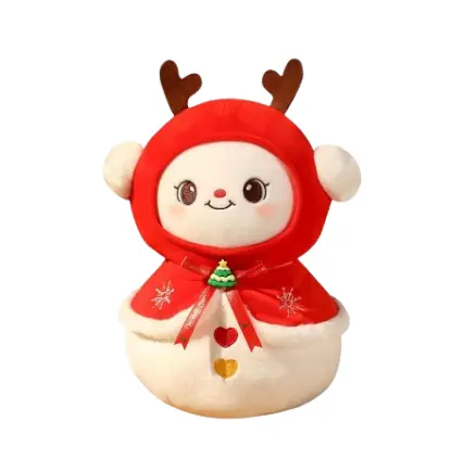Juguete de peluche navideño, muñeco de Papá Noel de peluche, muñeco de nieve, reno, árbol, muñeco de peluche de cristal - 1