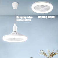 Ventilador De Techo Con Control Remoto Y Luz Multifuncional Con Temporizador Moderno Ajustable Y Desmontable E27 Para Dormitorios - details 8