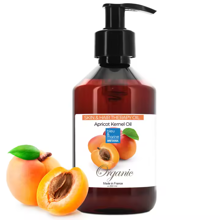 Aceite de Nuez de Albaricoque Orgánico BIO Hidratante Antiedad Cuerpo y Cara Rellenador de Arrugas - bleu & marine Bretania - 1