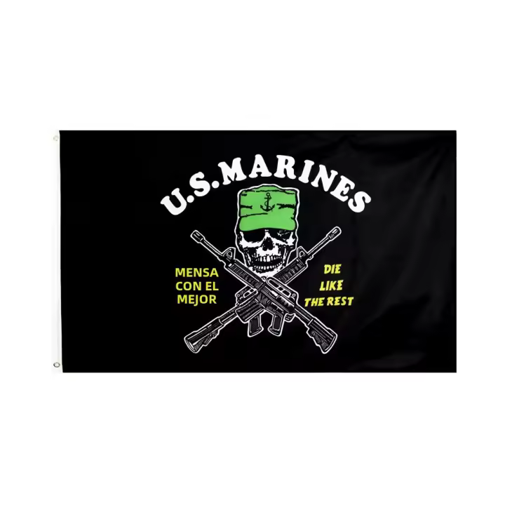 Bandera De Los Marines De Los EE.UU Con Dientes Y Mejillas 90x150 CM Material Poliéster Estilo Impreso Decoración Para Hogar - 1