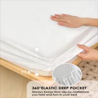 Cubierta De Sábanas Impermeable En Color Sencillo 1PC Material De Poliéster Thin Transpirable Adecuado Para Todas Las Estaciones Habitación - details 3