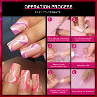 120 PCS De Tiras De Uñas Postizas Cuadradas De Gel Suave Transparente En 12 Tamaños Para Extensión De Uñas Falsas Estilo Francés - details 4