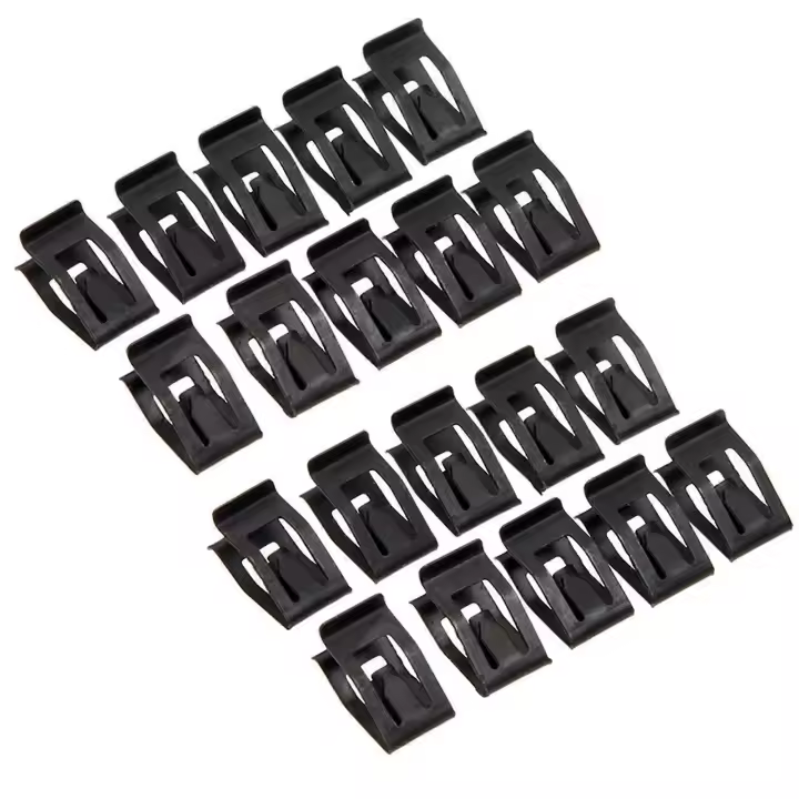 20 piezas de clip de moldura de tablero de instrumentos de metal universal de fácil instalación, abrazadera de retención de consola frontal, accesorios de repuesto para automóvil - 1