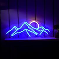 Luces De Neón Montañas LED Para Decoración De Pared Azul Luz De Neón Para Dormitorio Café Oficina Regalo De Cumpleaños Para Niños - details 4