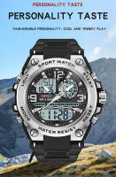 Reloj De Pulsera Deportivo Para Hombre OFNS 5ATM Impermeable G-Style Militar Sport Cuero Mecánico Pantalla LED Digital Multifuncional - details 1