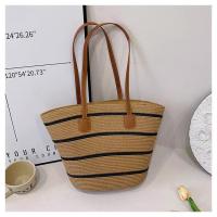 Bolso de paja premium para mujer - Tote de verano estilo boho, diseño exclusivo para playa y looks urbanos（42*28*13cm） - details 17
