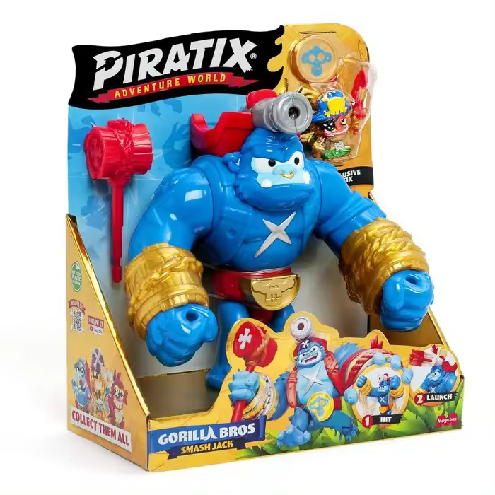 MAGIC BOX - GORILLA BROS SMASH JACK PIRATIX CRAZY JUNGLE - PIRATIX - CRAZY JUNGLE - NUEVA COLECCION - PRODUCTO OFICIAL - IDEAL PARA REGALAR - PARA NIÑOS Y NIÑAS - MR POPYE - 1