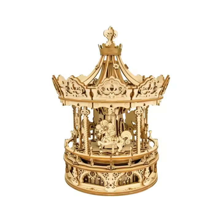 PUZZLE 3D CARRUSEL ROMANTICO MADERA - 1