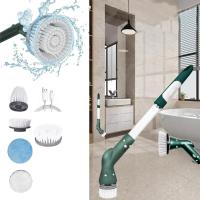 Limpia Pisos Eléctrico Con 6 Cabezas De Repuesto Limpia Pisos Con Escobillas Giratorias Herramienta De Limpieza Handheld Ecológica - details 2