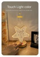 Lámpara De Noche LED 3D De Luna Con Toque Y Dimming Para Dormitorio Decoración De Habitación Para Niñas Luz Ambiente USB De Escritorio - details 4