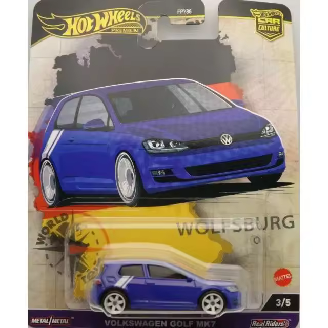 Hot Wheels Premium World tour Volkswagen Golf MK7 - 1