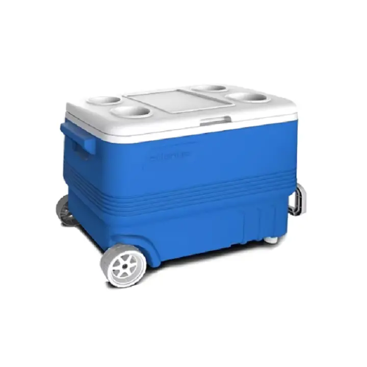 XHC BRICO | Nevera Portátil Térmica Azul con ruedas - Capacidad 45L - Hasta 6h de Frío | Marca Atlantic - 1