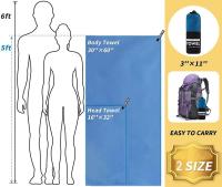 Toalla Deportiva De Secado Rápido Microfibra 40x80/76x152cm Negro Azul Marino Toalla De Playa Para Gimnasio Natación Running Yoga - details 7