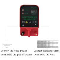 Cargador de valla electrónica para ganado, cargador de valla electrónica de 10KM, Herramienta de cargador de valla para ganado ovino y vacuno, Controlador de pulso de alto voltaje, Energizador de cerca eléctrica a prueba de agua LCD - details 3