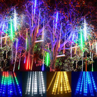 Luces De Lluvia De Meteoros LED Para Decoración De Navidad Y Fiestas Colgante De Hidrocaliza EU Enchufe 30CM/50CM Para Patio - details 7