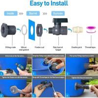 Kit De Conector De Barril De Agua PVC Para Jardín Con Adaptador De Drenaje Y Conexión Interior Herramientas De Jardinería - details 4