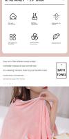Bañador De Velours Coral 2024 Para Mujer Toalla De Baño Absorbente Y Suave Con Encaje Edging Cubre El Pecho Tejido De Pelo De Cordero - details 1