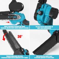 Tronçonneuses électriques sans balais, mini scie à élaguer, travail de calcul, coupe de jardin, outils électriques pour batterie Makita 21V, 8 pouces, 2000W, 21V，2 enchufe de la UE de la batería - details 2