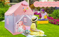 Carpa De Juguete Para Niñas Casa De Castle De Princesa Plegable Decorativa Para Habitación Interior Y Exterior Regalo De Navidad Para Niñas De 0 a 12 Años - details 6
