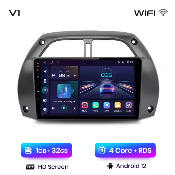 Junsun Android 13 Radio Coche para Toyota RAV4 2001 - 2015 Inalámbrico CarPlay Android Auto AI Voice 2 din Pantalla Coche Android Auto Multimedia Navegación GPS Auto radio - 1