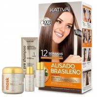 CasaSofia- Kativa Kit Alisado Brasileño - Tratamiento Alisado Profesional en casa - Hasta 12 Semanas de duración - Alisado Keratina - Keratina Vegetal - Sin formol - Fácil de aplicar. libre de formol - details 1
