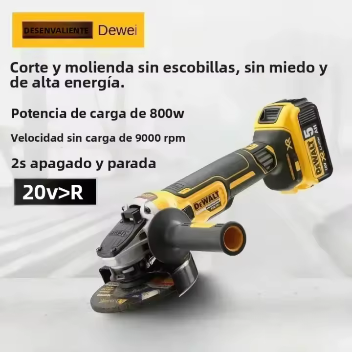 DEWALT DCG405 Máquina De Trabajo Con Corte De 125mm Cabeza Plana Herramienta Sin Batería De Litio 18V Para Perforación De Azulejos - 1