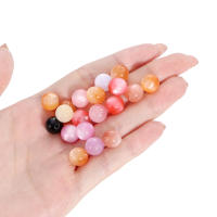 Lotes De 10/20 Piezas De Bolas Redondas De Resina Imitación Ojo De Gato Para Fabricación De Joyería DIY Pulseras Collares Accesorios Tamaño 8/10/12mm - details 7