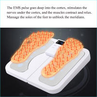 Masajeador de pies de pulso para fisioterapia EMS, masajeador de suela de calefacción plegable, acupuntura, baja frecuencia, circulación de los nervios musculares, pedicura - details 9