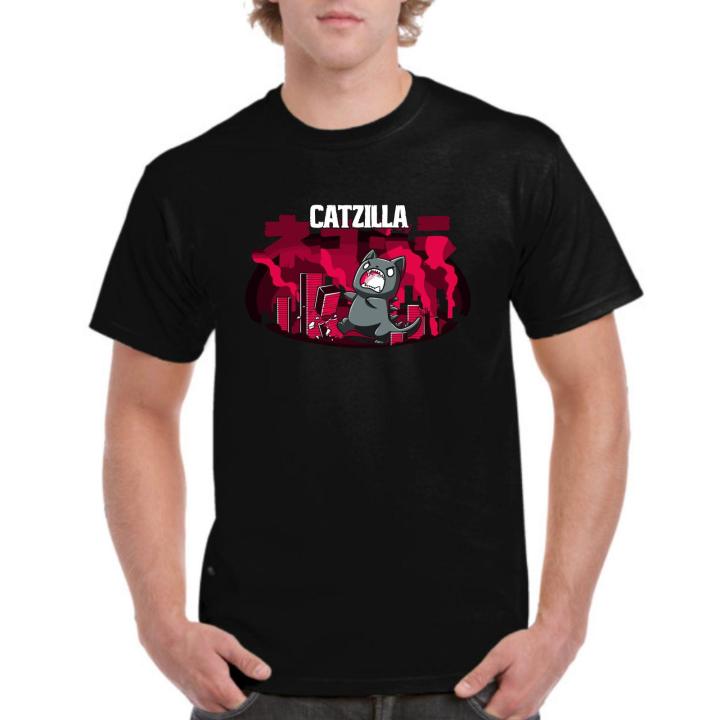 The Fan Tee Camiseta de HOMBRE Divertidas Gato gotzilla ironico 296