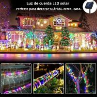 Guirnalda De Luces Solares Impermeables LED Para Jardín Exterior Cadena De Luces De Hierro Cuádruple Para Decoración De Navidad Boda Fiesta - details 9