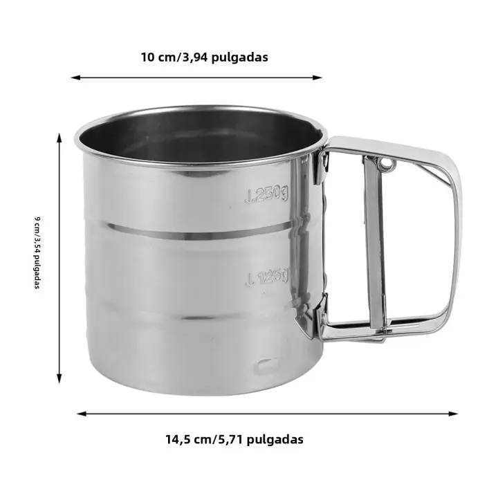 Sieve De Harina Eléctrico De Acero Inoxidable Para Cocina Herramientas De Pastelería Y Hornear Filtro De Malla Fina Portátil Eco-amigable - 1