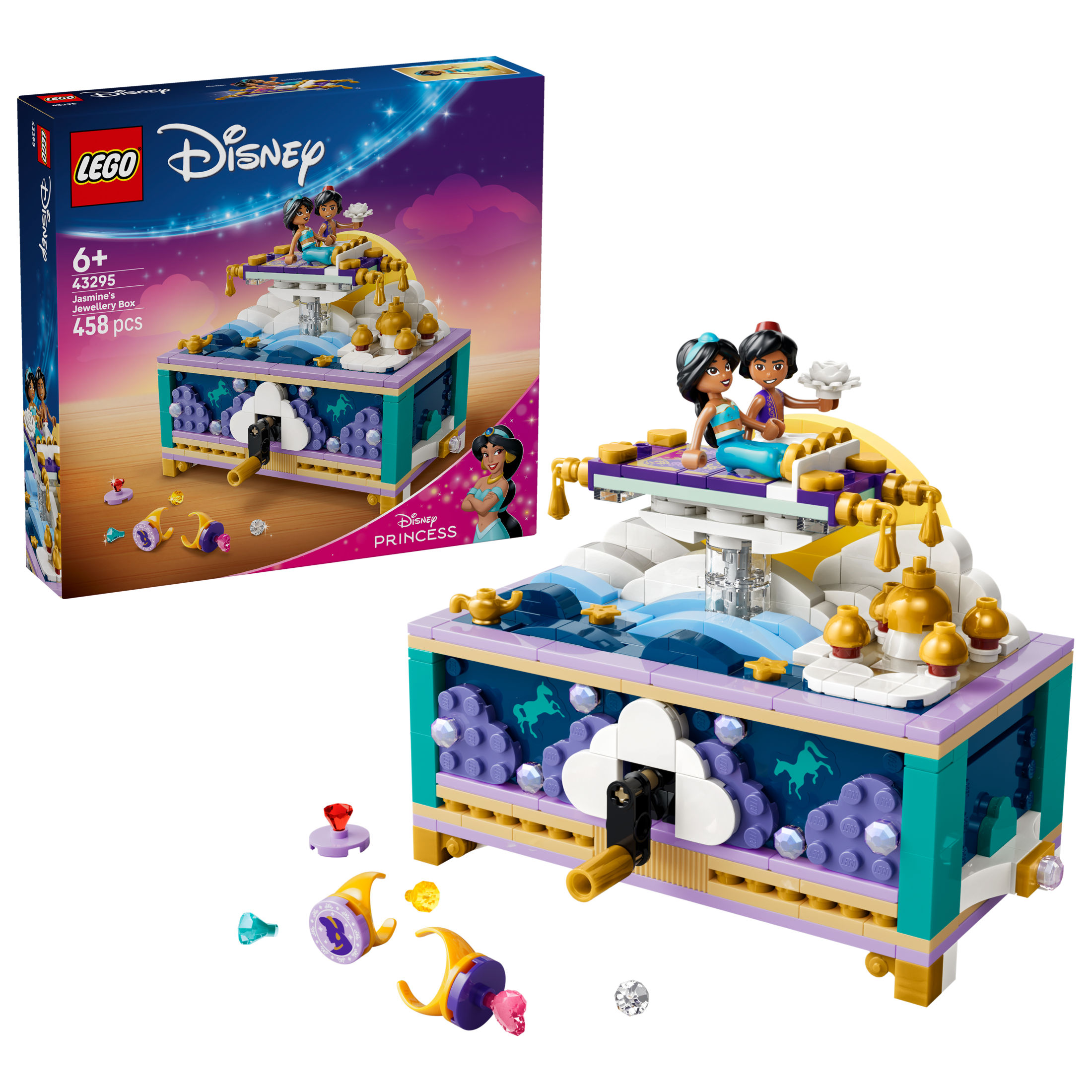 [PREVENTA] LEGO® 43295 Princesas Disney Joyero de Jasmine - 2 Mini Muñecos inc. Aladdin