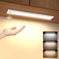 Luz De Sensor De Movimiento LED Wireless Recargable Para Armario Escalera Iluminación De Cocina Tipo C Luz Noturna Para Gabinete - details 6