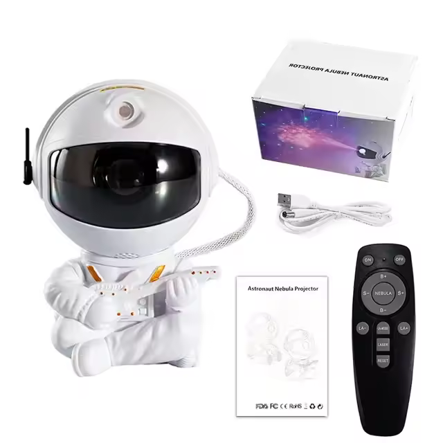 Proyector De Estrellas Y Astronauta Galaxy LED Luz Nocturna Decoración Para Habitación Regalo Para Niños Lámpara Atmosférica De Dibujo Animado - 1