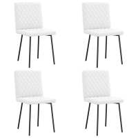 vidaXL Sillas de comedor 4 unidades cuero sintético en color Negro/Crema/Gris y más | cómodas modernas ergonómicas para comedor cocina salón hogar - details 3