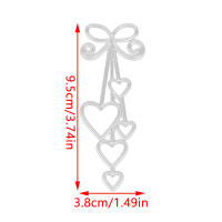 Cortadores De Forma De Corazón En Forma De Corazón Para Manualidades DIY Álbum De Fotos Cartelería De Cumpleaños Papel - details 1