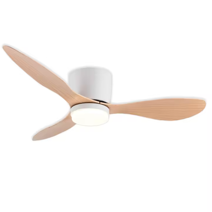 Hola LED Ventilador de Techo 42" con Luz LED Regulable – 3000K-6000K, 85-265V，Blanco/Madera Claro/Negro/Nogal Negro - 1