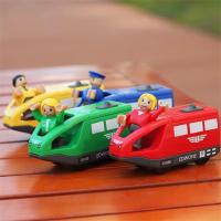 Tren Eléctrico Magnético Con Muñeca De Juguetes Compatible Con Vías De Madera Para Niños Vehículo De Acción Diecast Sin Batería Material ABS - details 7