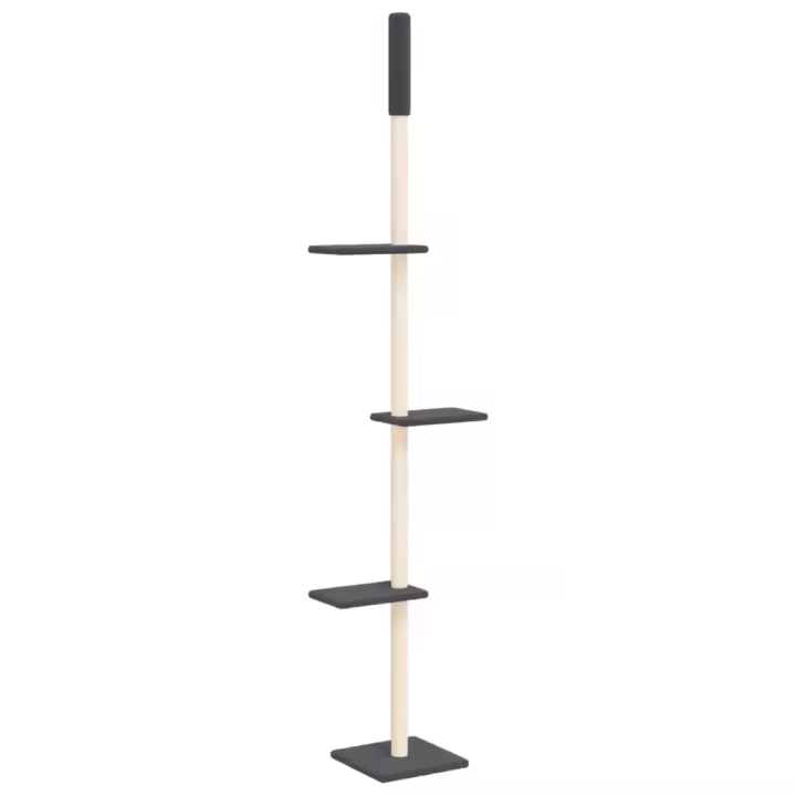 Árbol Rascador Gatos suelo a techo gris oscuro 267,5-297,5 cm - 1