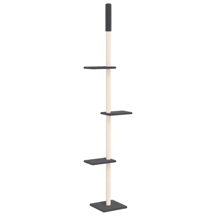 Árbol Rascador Gatos suelo a techo gris oscuro 267,5-297,5 cm - 1
