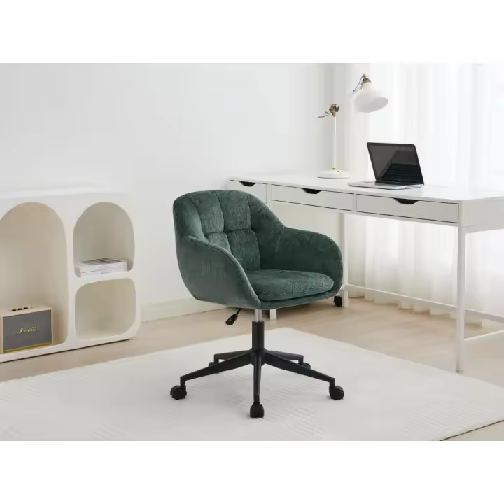Vente-unique - Silla de oficina - Tela texturizada - Verde pino - Altura ajustable - LASSANDRA de Pascal Morabito - 1