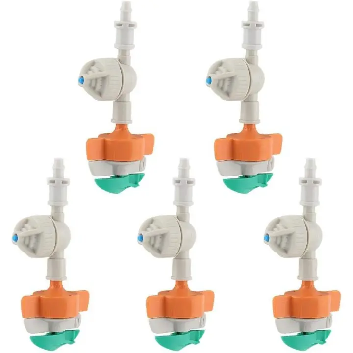 Rociador rotativo de 5 uds con rociador colgante antigoteo, riego de jardín, accesorio de Micro goteo - 1