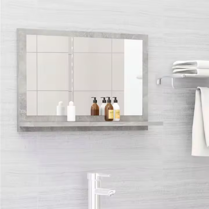VidaXL Espejo de baño madera con repisa 37x60x10,5 cm - 1